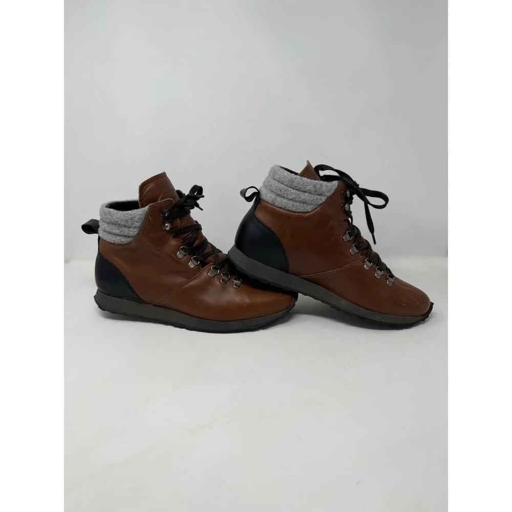 HOOD Rubber Co. Concord Leather Waterproof Hiking‎ Boots Vibram Sole Men's 9.5